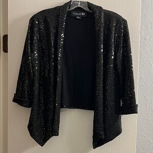 Forever 21 Black Sequin Cardigan